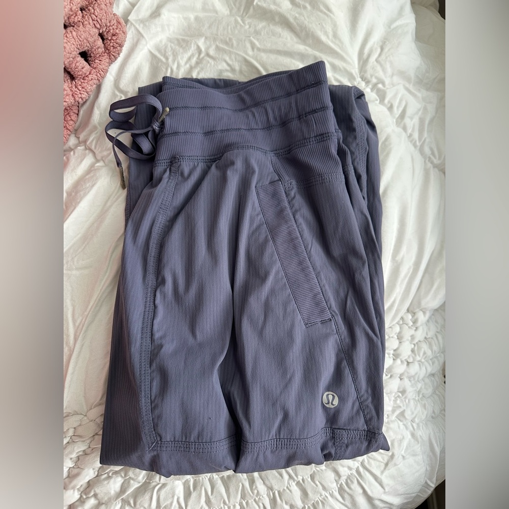 Lululemon dance studio pants -blue/purple- size 6 -adjustable bottom- inseam 32”